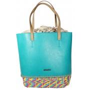Foto Bolso abbacino azul rafia multicolor