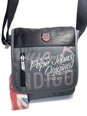 Foto Bolso Bandolera Poliester Marca Pepe Jeans Color Gris Con Solapa Rf.75621