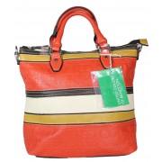 Foto Bolso benetton rayas teja