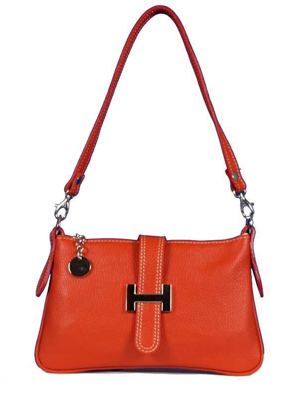 Foto Bolso de hombro en piel - cuero - BagsZone Selection - Ares Orange