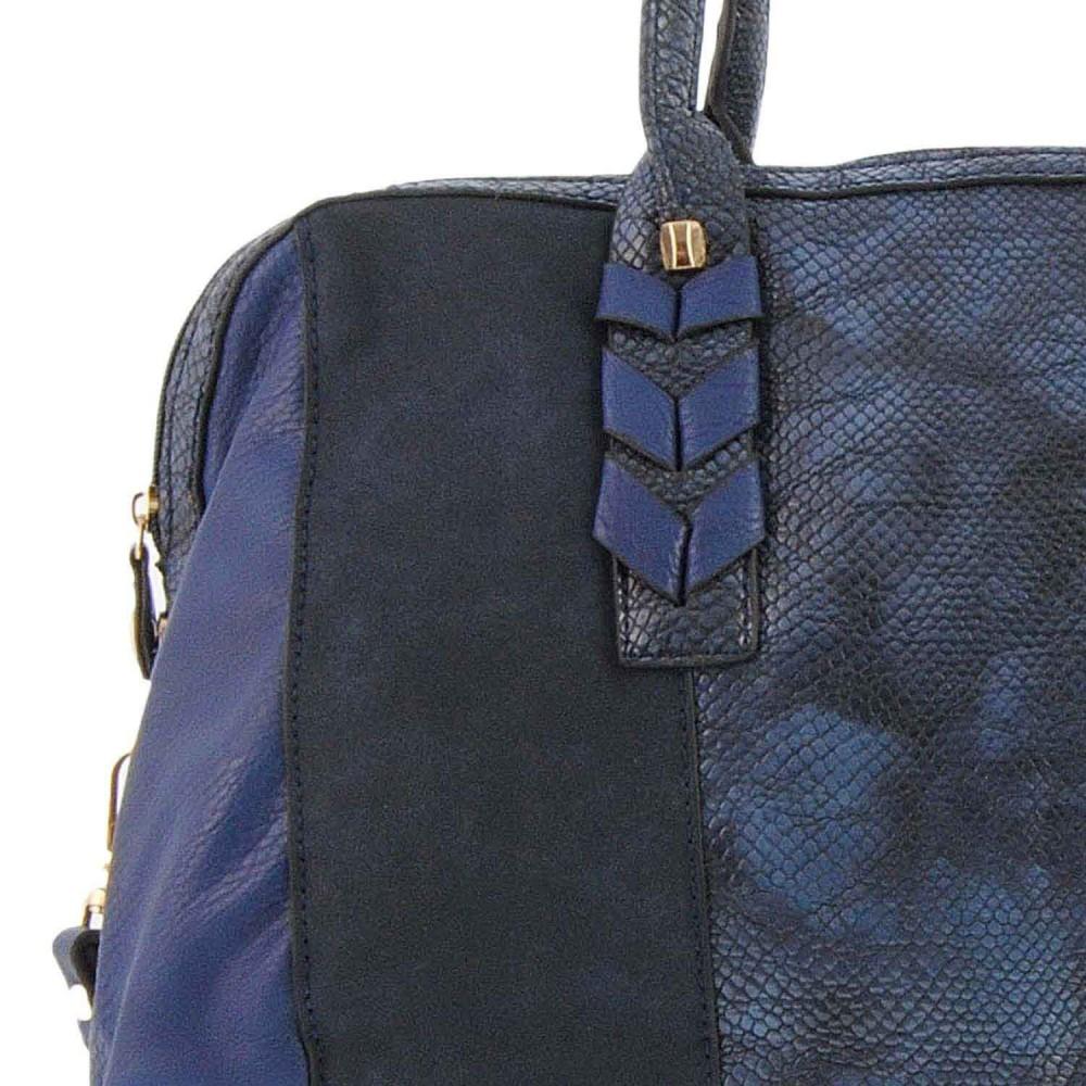 Foto Bolso dos asas trenzadas con serpiente (Color: AZUL, Talla: U)