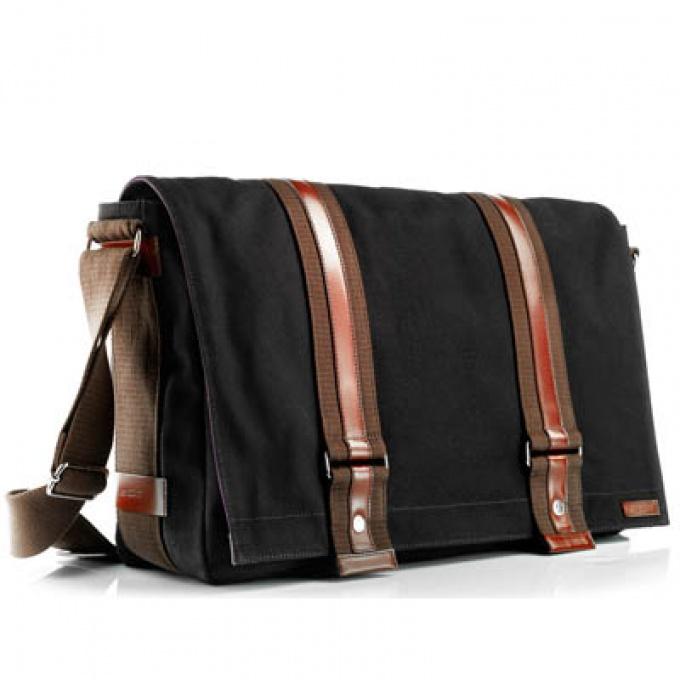 Foto BOLSO HOMBRE ESCALE ALGODON NEGRO BOREGART