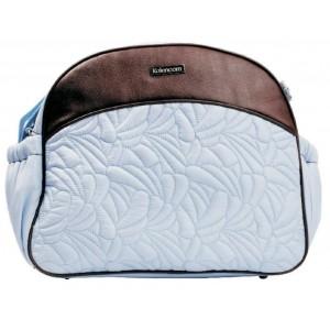 Foto Bolso Kalencom Estilo 8801 Celeste Polipiel Chocolate