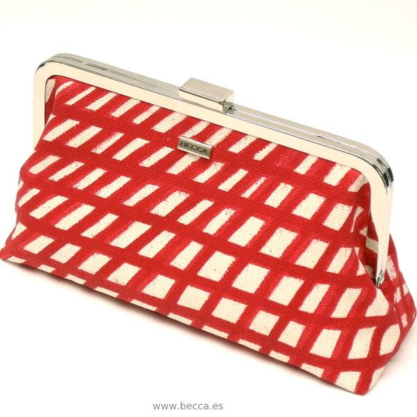 Foto Bolso mimbre rojo,clutch Becca
