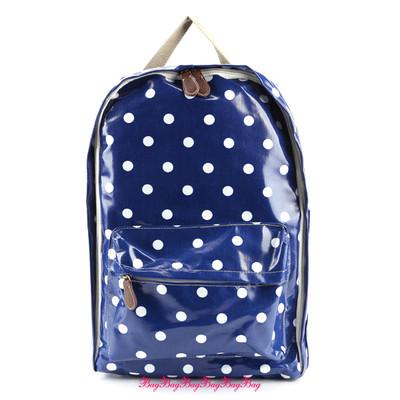 Foto Bolso Mochila De Viaje Color Azul Con Mancha Blanca Grande