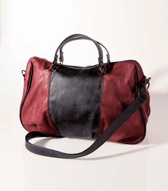 Foto Bolso mujer con asa extraíble bicolor símil piel