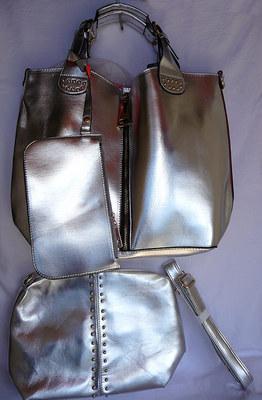 Foto Bolso Plata Señora 2 Piezas