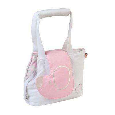 Foto Bolso Softbag Cotton Blanco-Rosa