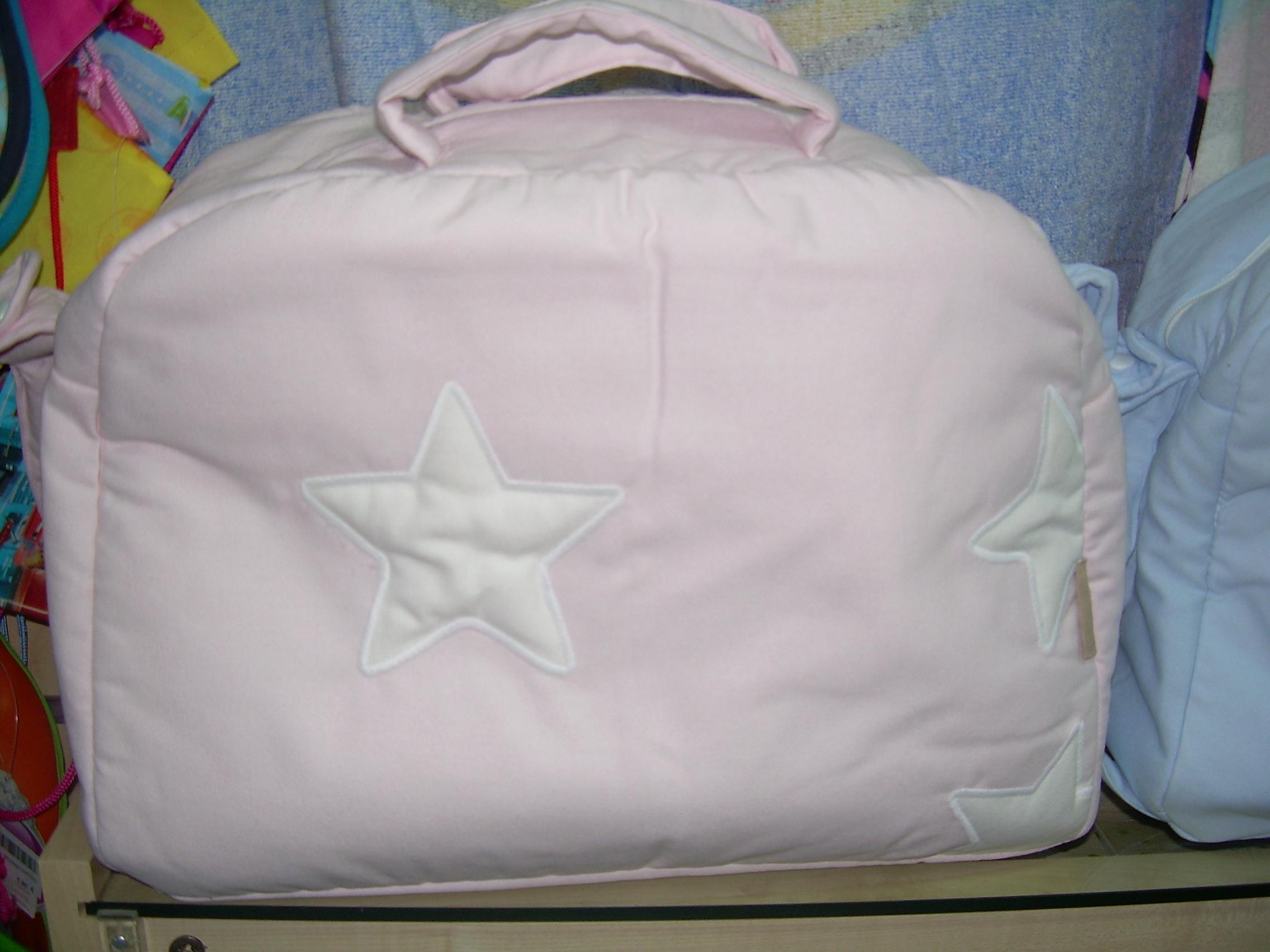 Foto Bolso Tela Estrellas Rosa