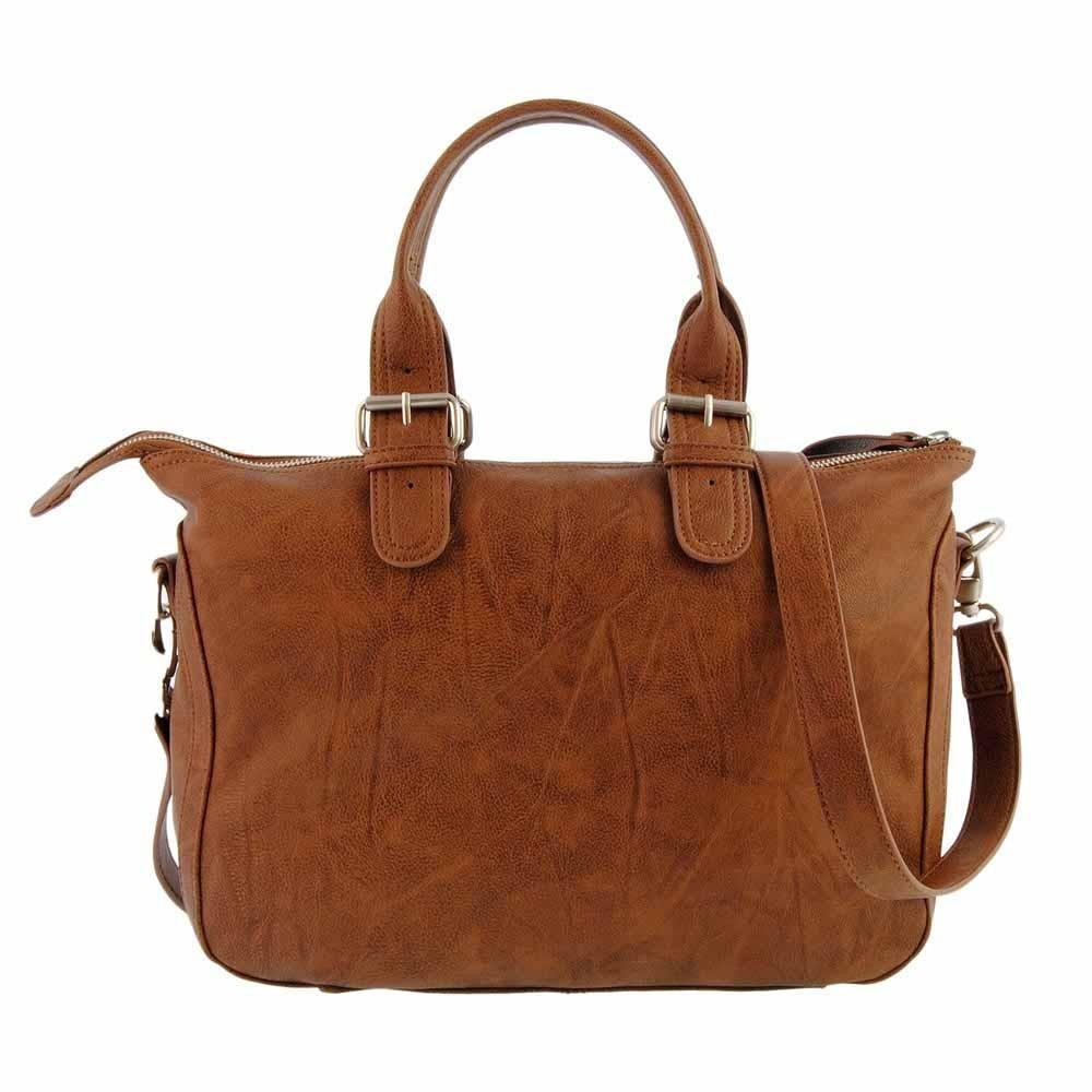 Foto Bolso trozos de colores con dos asas (Color: MARRON, Talla: U)