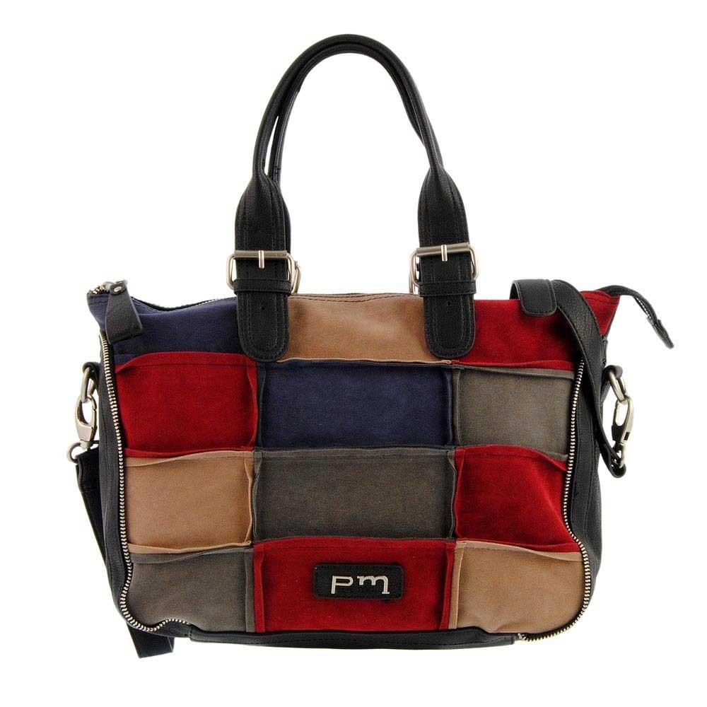 Foto Bolso trozos de colores con dos asas (Color: NEGRO, Talla: U)