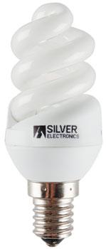 Foto Bombilla bajo consumo Silver Electronics. 11W. E14.Luz Calida 2700K
