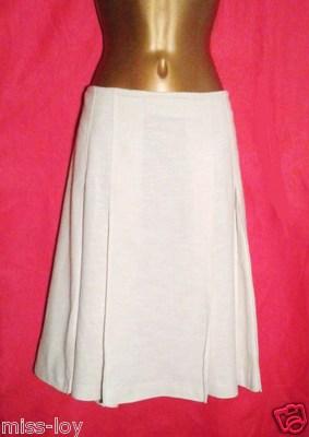 Foto Bonita Falda Tablas Blanca Zara T-42 /woman Skirt