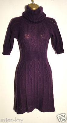 Foto Bonito Vestido Punto Mango Morado  T-36,38 /dress Woman