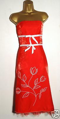 Foto Bonito Vestido Rojo Palabra De Honor T-34,36/dress Woman