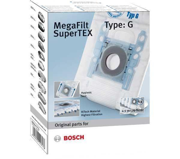 Foto Bosch Caja con 4 bolsas para polvo + 1 filtro micro-higiénico BBZ41FG Para aspiradoras Bosch series: BSGL4, BSGL3, BSG6, BSG7, BSG4, BSA, BSD, BBS631 à BBS639, BSC, BBS7, BBS8, BSF.