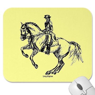 Foto Bosquejo de la pirueta del Dressage Alfombrillas De Ratones