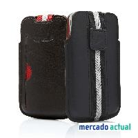 Foto boston leather funda de iphone 4 + 4s + protector pantalla - marrón