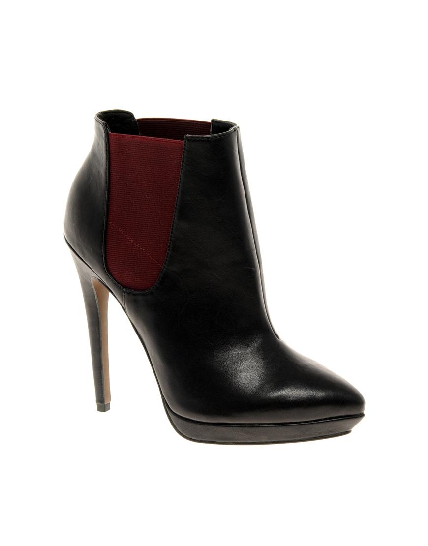 Foto Botín Chelsea ACTION de ASOS Negro/rojo