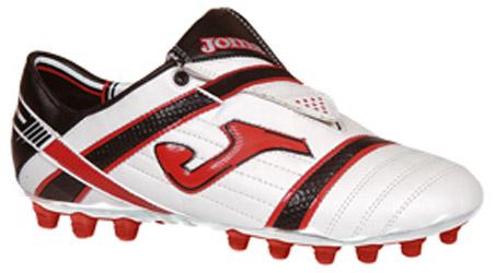 Foto Bota futbol multitaco 27 joma numero 10 blanca negra roja