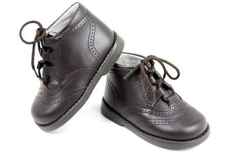 Foto bota inglesa de piel marrón