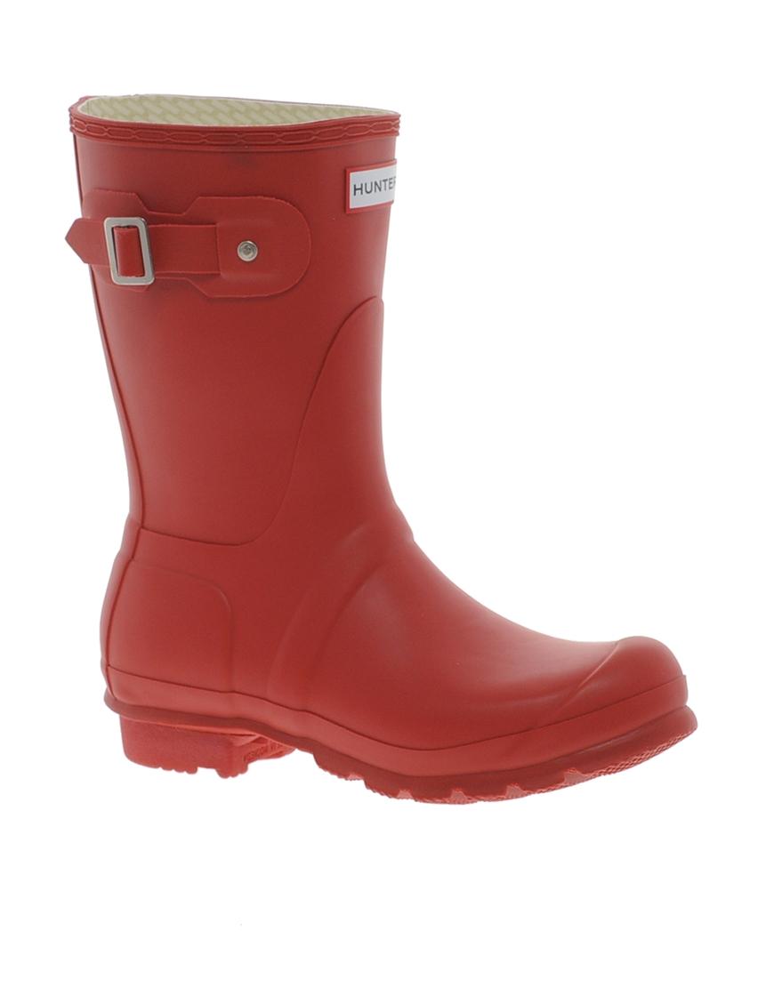 Foto Botas de agua cortas en rojo Original de Hunter Rojo