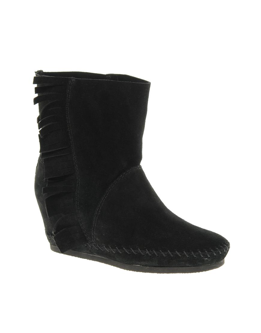 Foto Botas de cuña con flecos Sioux de Ash Negro