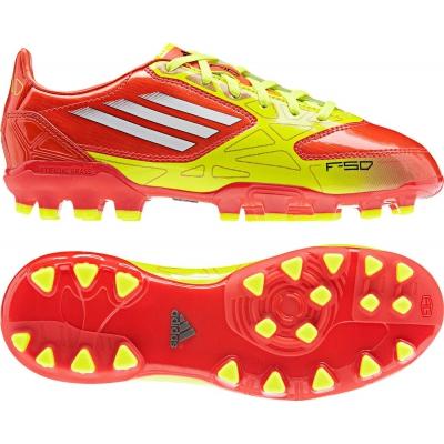 Foto Botas de futbol niño adidas f10 trx ag rojo-amarillo fluor