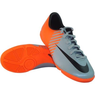 Foto Botas de futbol sala nike niños mercurial victory gris-naranja