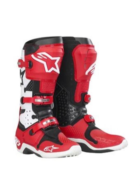 Foto Botas de motocross Alpinestars Tech 10 Rojo