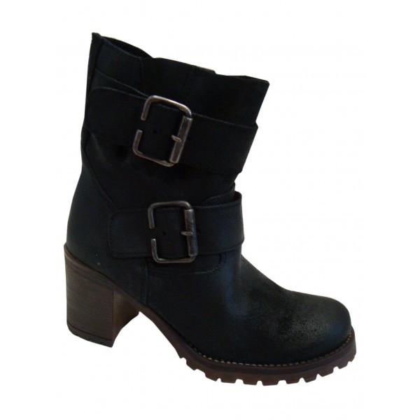 Foto Botas motera serraje mustang 38 Negro