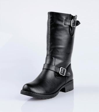 Foto Botas mujer con hebillas símil piel