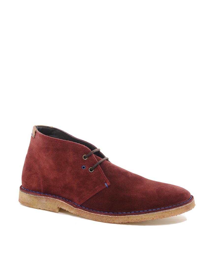 Foto Botas safari de ante Oberti de Ted Baker Rojo