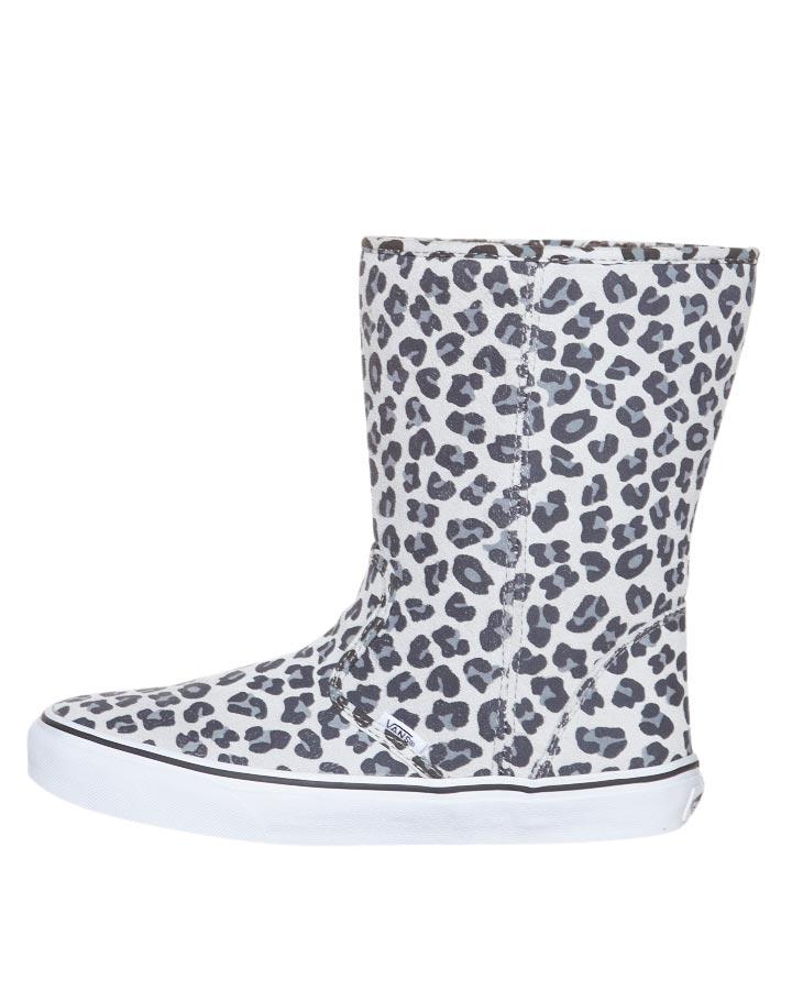 Foto Botas Sin Cordones De Vans - Gris/leopardo