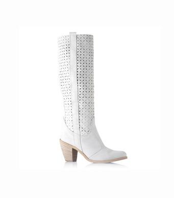 Foto Botas tacón piel perforada mujer