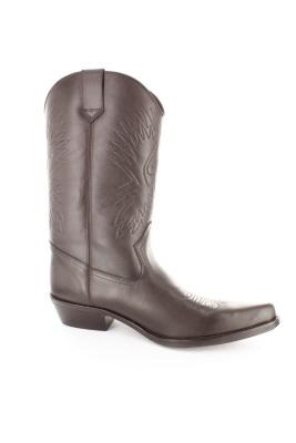 Foto Botas Tejanas Marron de Piel Tacon de 4 cm. - 42 - 28
