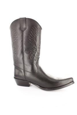 Foto Botas Tejanas Negras de Piel Tacon de 4 cm. - 47 - 31'7