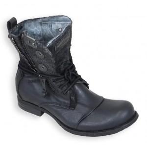 Foto Botas vintage hombre Bunker negras