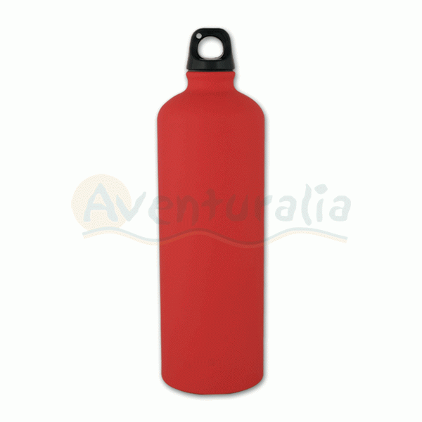 Foto Botella de aluminio Aventuralia de 1 litro de color rojo