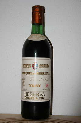Foto Botella De Vino / Wine Bottle Marques De Murrieta Ygay Reserva 1960