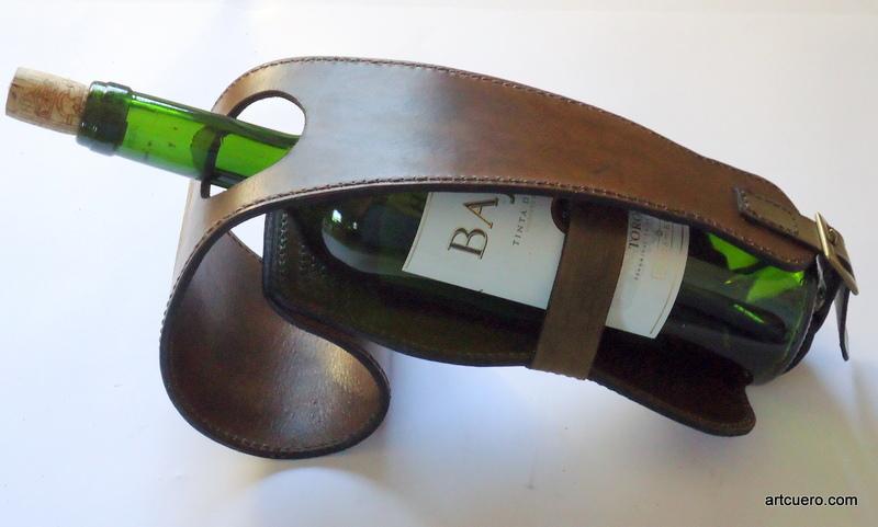 Foto Botellero de cuero artesano