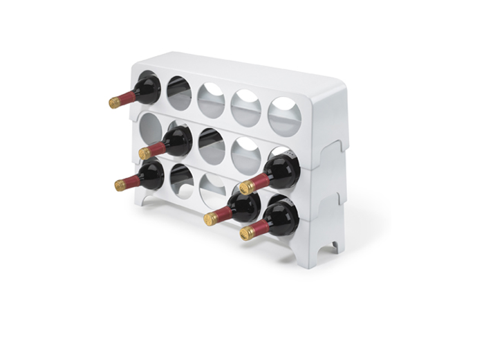 Foto Botellero winestack apilable blanco para 5 botellas
