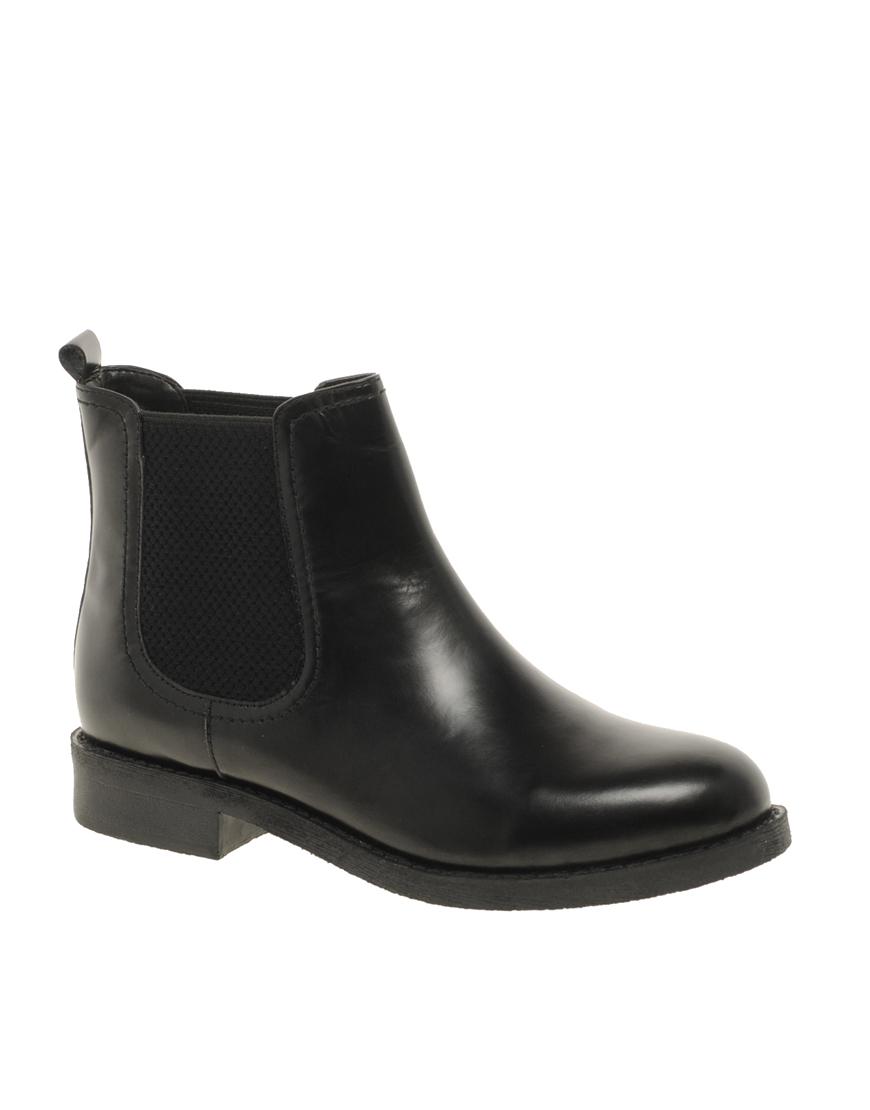 Foto Botines Chelsea de cuero ATHENS de ASOS Negro
