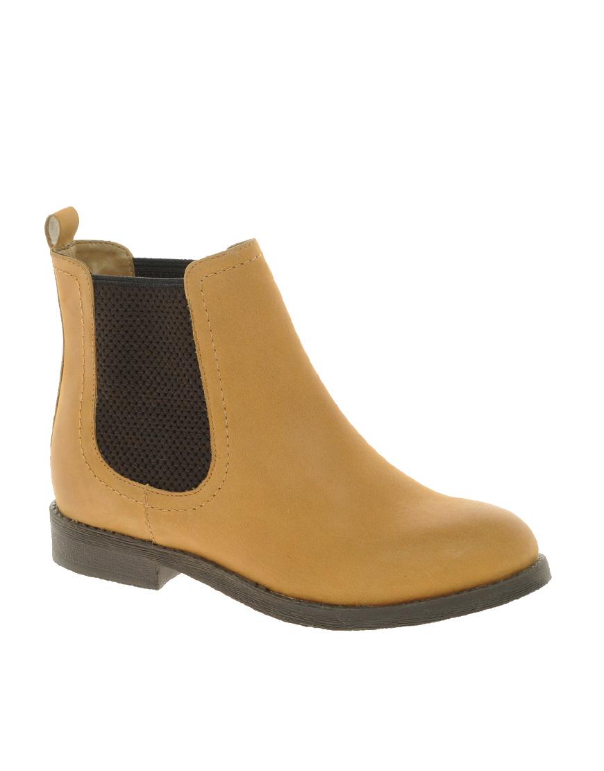 Foto Botines Chelsea de cuero ATHENS de ASOS Tostado