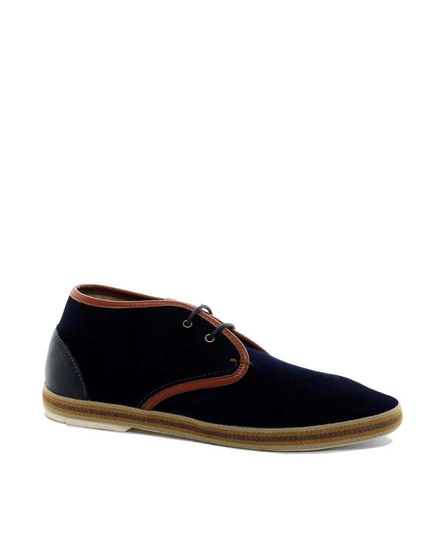 Foto Botines chukka Canova de H By Hudson Ante azul marino