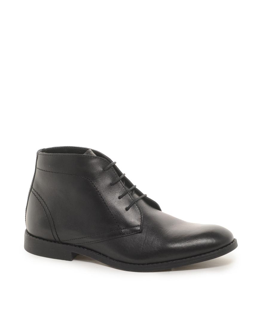 Foto Botines chukka de cuero de ASOS Negro