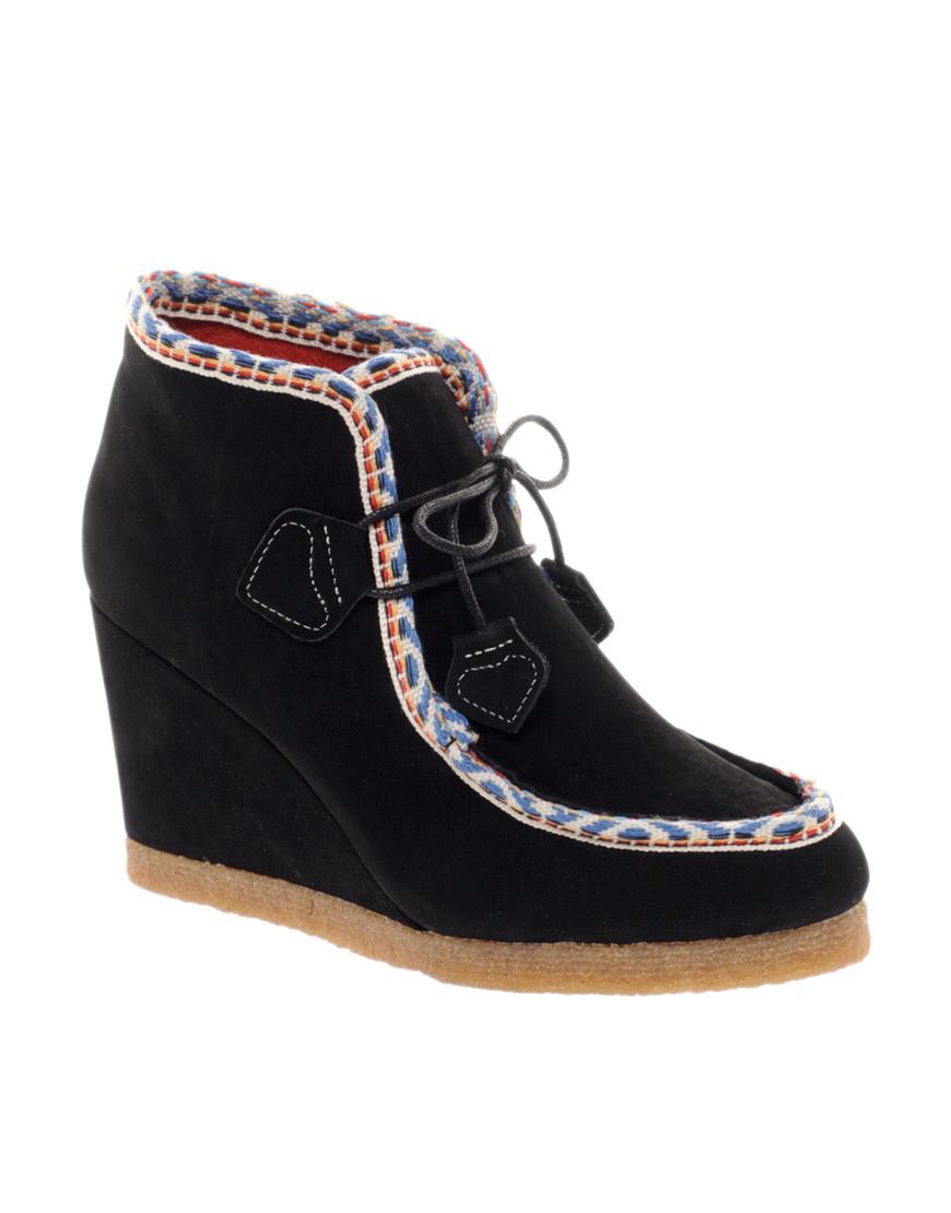 Foto Botines de cuña negros de F-Troupe Negro