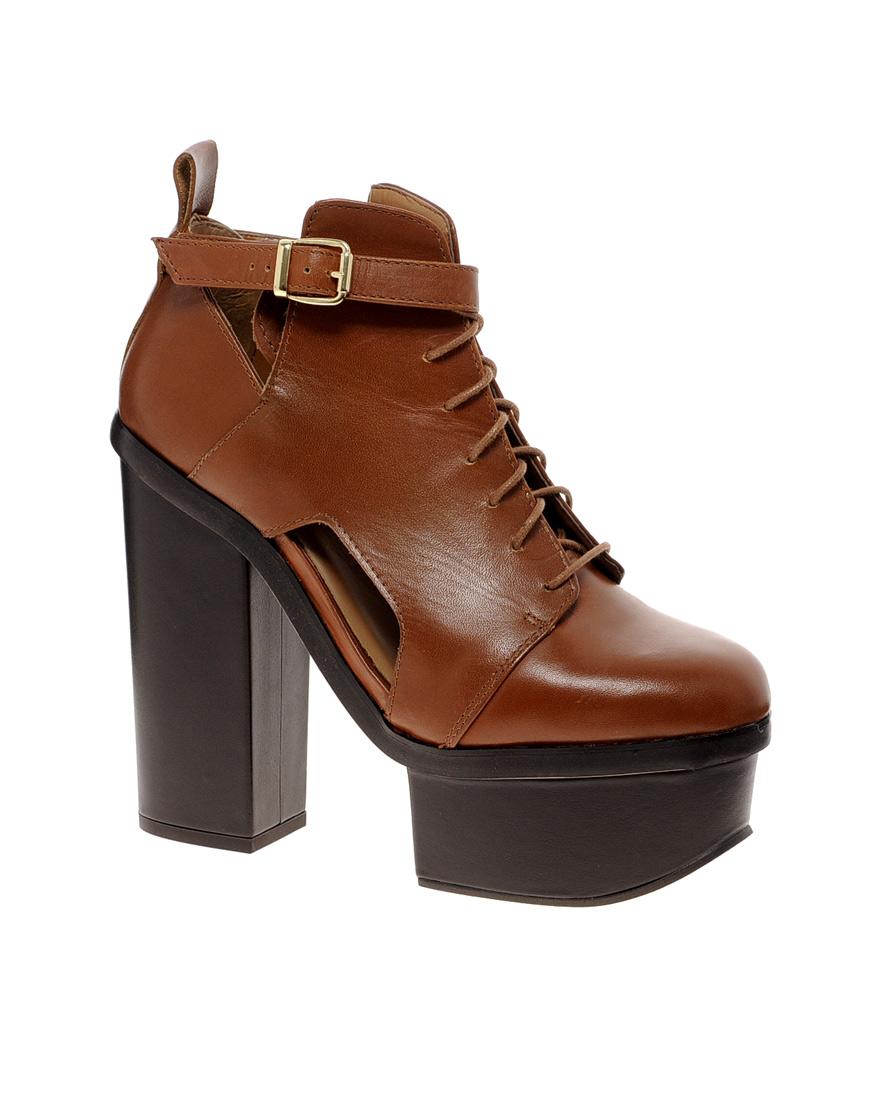 Foto Botines de cuero ALL FIRED UP de ASOS PREMIUM Tostado