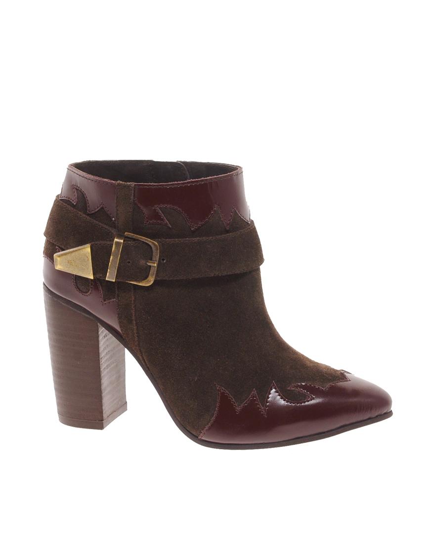 Foto Botines de cuero ANIMATE de ASOS Marrón