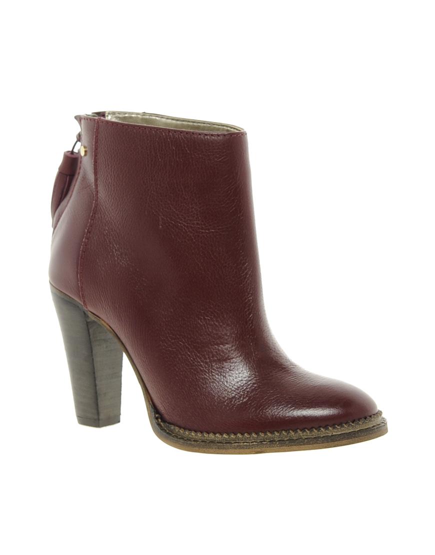 Foto Botines de cuero Ecarna de Ted Baker Rojo oscuro